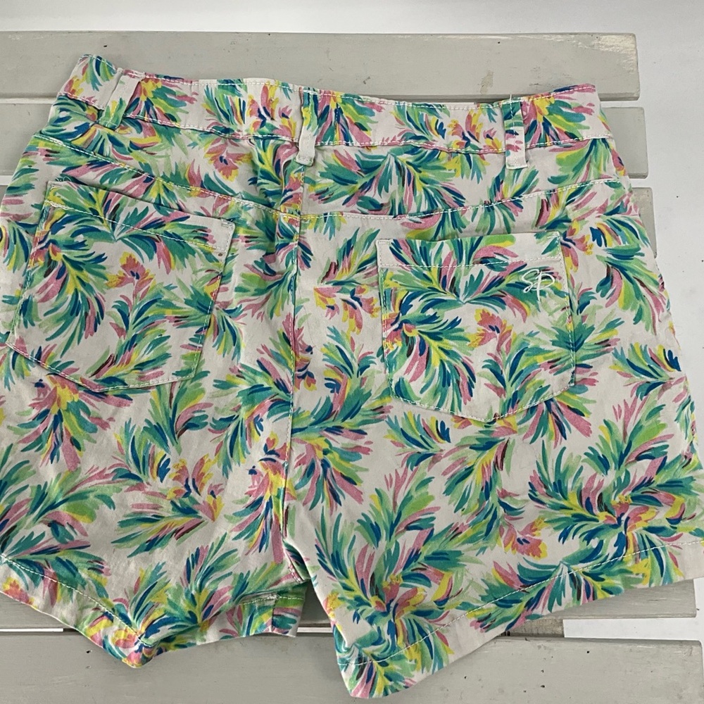 Floral Print Women’s Summer Shorts - White/Multi 8 - Picture 3 of 4